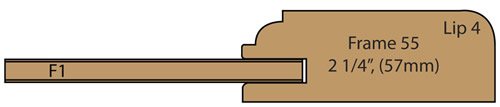 cross section of Burnford Cabinet Door